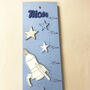 Personalised Jade Rockets Wooden Height Chart, thumbnail 8 of 10
