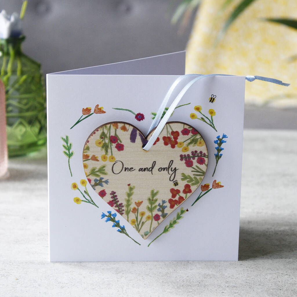 Valentine's Day Personalised Card And Wooden Heart, 1 of 9