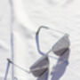 Silver Nose Bridge Angular Rectangle Aviator Sunglasses, thumbnail 3 of 6