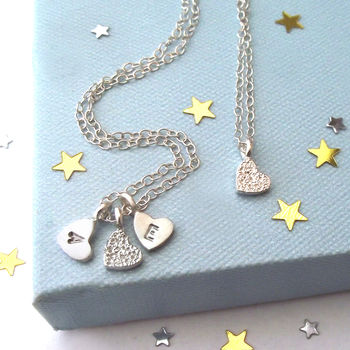 Personalised Mini Initial Heart Necklace, 2 of 12