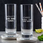 Personalised Engraved Long Glass, Custom Cocktail Glass Gift For Friends, thumbnail 5 of 11