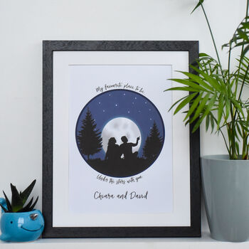 Valentine's Personalised Framed Couples Day Print, 5 of 9