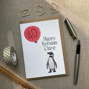 Personalised Tuxedo Cat Birthday Card, 6 of 6