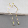 Zig Zag Gold Plated Silver Single Ear Cuff Earring, thumbnail 3 of 9