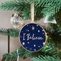 I Believe Enamel Christmas Tree Decoration, thumbnail 2 of 9