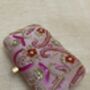 Pink Handcrafted Raw Silk Clutch, thumbnail 2 of 5