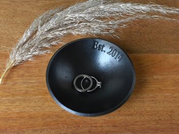 11th Anniversary Small Smooth Steel Ring Bowl, 8 of 10