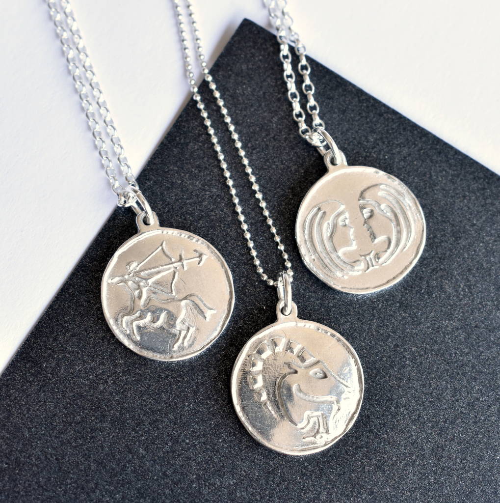 Silver Zodiac Star Sign Necklace By Essentia By Love Lily Rose
