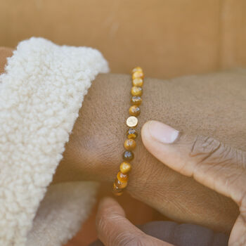 Men's Personalised Semi Precious Bead Bracelet, 2 of 10