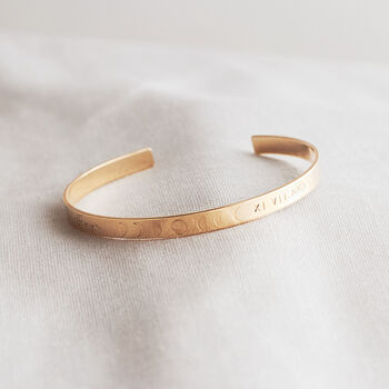 Personalised Moon Phase Cuff Bracelet, 4 of 5