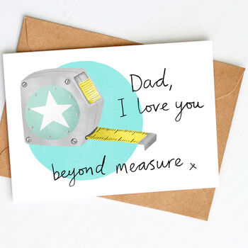 Tape Measure Card For Dad, Daddy Or Grandad, 3 of 4
