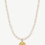 Beaded Freshwater Pearl Evil Eye Necklace, thumbnail 4 of 7