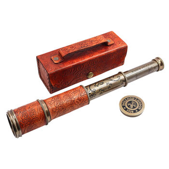 Vintage Style Dollond London Telescope With Leather Case, 3 of 9