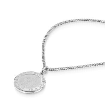 St Christopher Protect Us Necklace Sterling Silver, 4 of 6