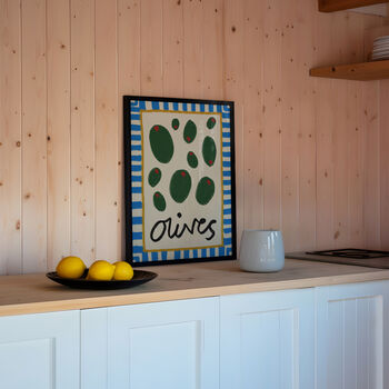 Olives Hand Drawn Kitchen Print, 5 of 7