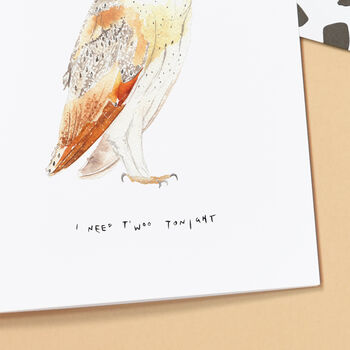 Barn Owl Valentines Card, 2 of 2