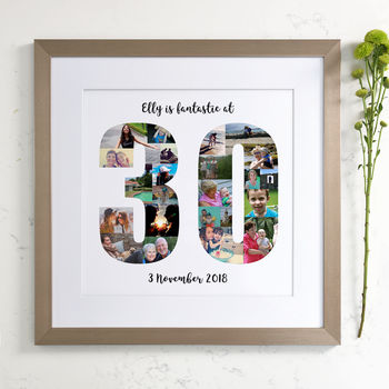 Personalised 30th Birthday Photo Collage, 5 of 8