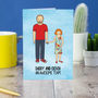 Daddy And Daughter Digital Portrait Father's Day Card, thumbnail 2 of 4