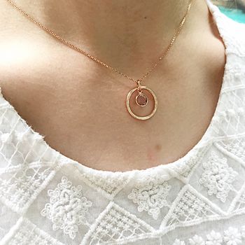June Birthstone Rose Gold Plated Circle Necklace, 4 of 5