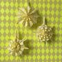 Yellow And White Stripy Paper Fan Decoration Kit, thumbnail 1 of 5