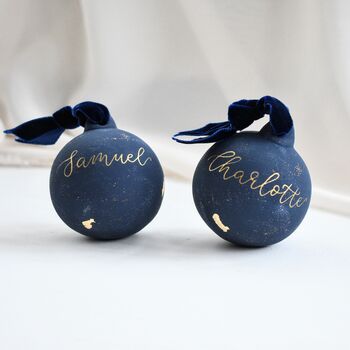 Personalised Christmas Name Bauble Ornament, 4 of 9