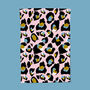 Pink Leopard Print Tea Towel, thumbnail 2 of 4