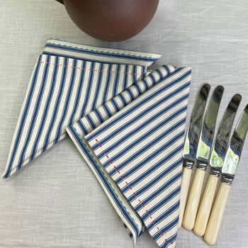 Country Or Coastal French Style Table Napkins, 3 of 4
