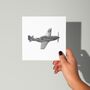 P51 Mustang – Military Aviation Greeting Card, thumbnail 1 of 5