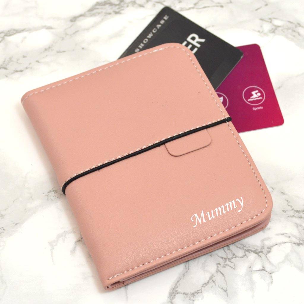 Personalised Pink Folding Wallet Gift For Mum By