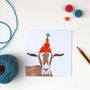 Toggenburg Goat Birthday Card, thumbnail 2 of 2