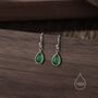 Genuine Green Onyx Droplet Drop Hook Earrings, thumbnail 5 of 9