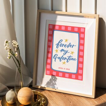 Forever My Galentine Personalised Friendship Print, 4 of 6