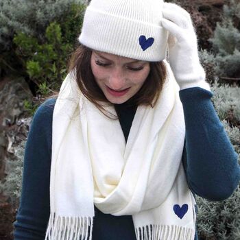 Personalised Cashmere Hat, Scarf And Gloves Gift Set, 6 of 6