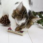 Red Check Handcrafted Organic Catnip Cat Toy, thumbnail 4 of 4