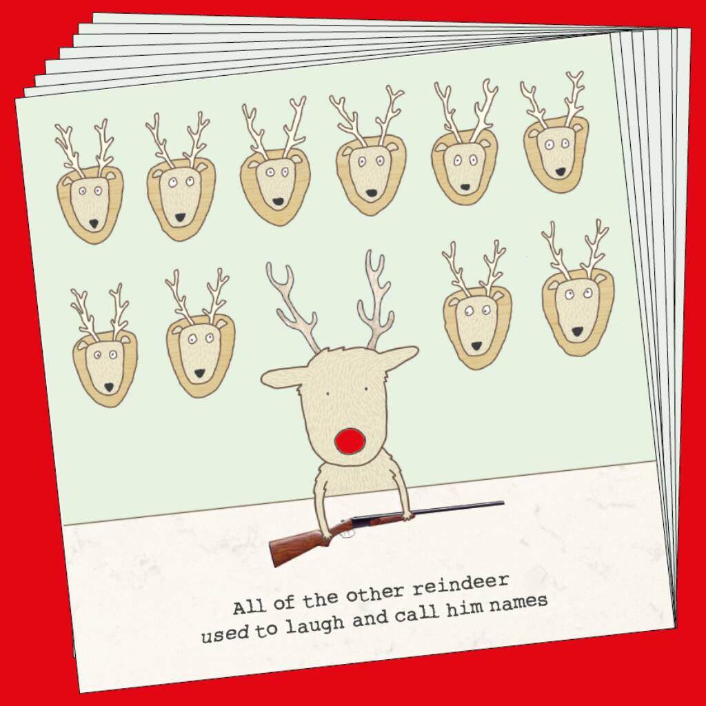 Rudolph Christmas Card Eight Pack