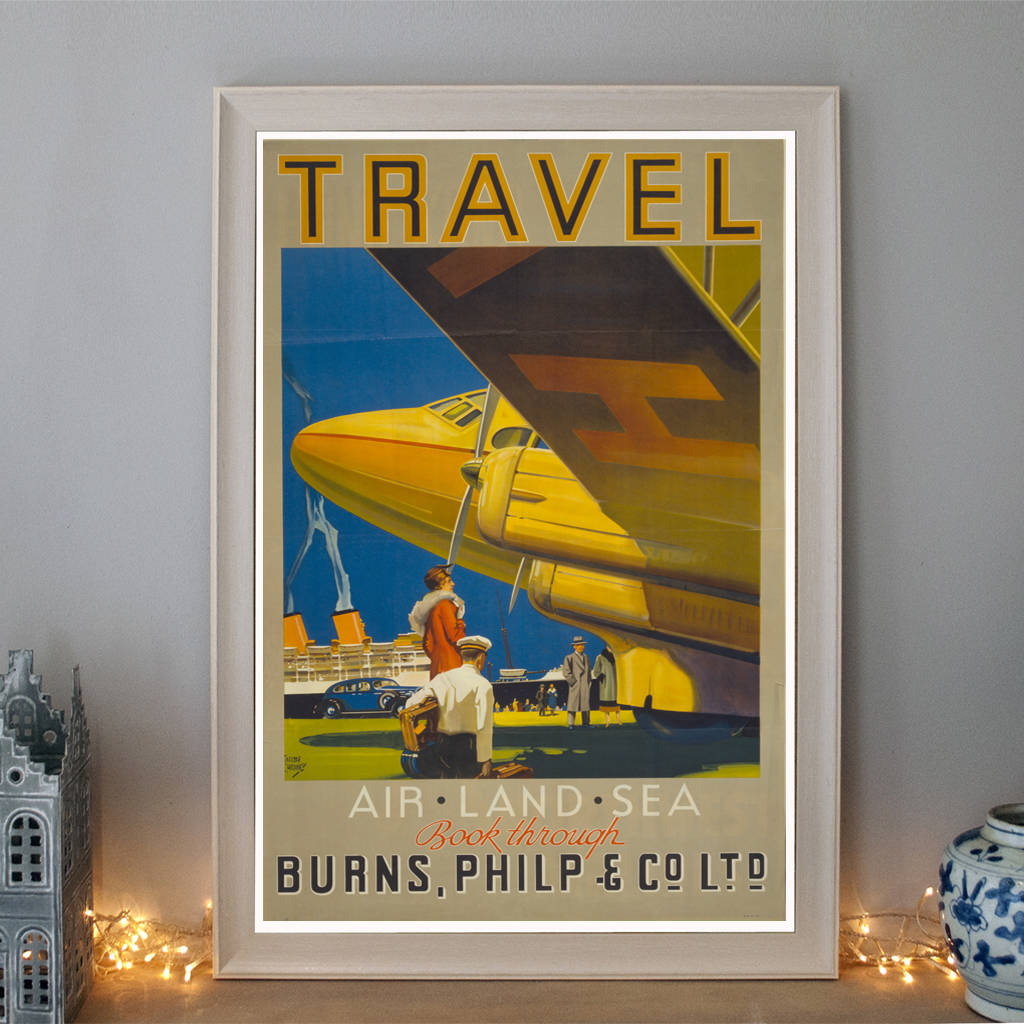 Vintage Sea Burns Philip Art Deco Travel Poster By The Poster Collective