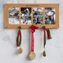 Personalised Oak Photo Frame And Medal Hanger, thumbnail 5 of 8