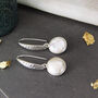 Sterling Silver Freshwater Coin Pearl Earrings, thumbnail 5 of 10