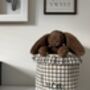 Personalised Green Gingham Ruffle Basket, thumbnail 2 of 12