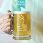 Awesome Bonus Dad Beer Tankard Glass Father's Day Gift, thumbnail 1 of 4