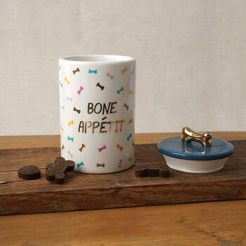Top Dog 'Bone Appetit' Ceramic Treat Jar, 2 of 6