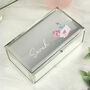 Personalised Floral Mirrored Jewellery Box, thumbnail 1 of 5