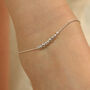 925 Silver Five Round Ball Slim Payal Anklet, thumbnail 1 of 10