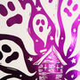 Spooky Ghost House Foil Print, thumbnail 3 of 3