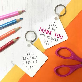 Personalised 'Big Thank You' Teacher Keyring, 6 of 10