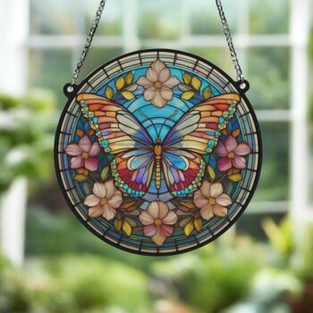 Butterfly Stained Glass Effect Suncatcher, 5 of 6