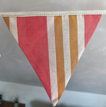 Printed Bunting Flags Floral Stripe Gingham 10m, 4 of 9