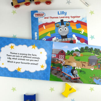 Personalised Me And Thomas Learning Together Board Book, 3 of 4