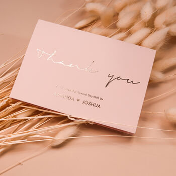 Personalised Calligraphy Thank You Cards With Gold Foil, 8 of 8