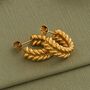 Chunky Braided Hoops, thumbnail 2 of 4